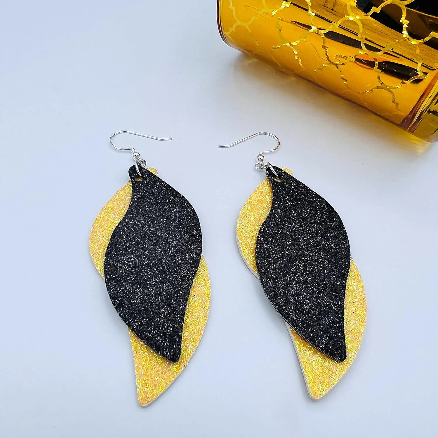 Red & Black Earrings for Women - Green & Gold Earrings - Cheer Jewelry - Baseball, Football