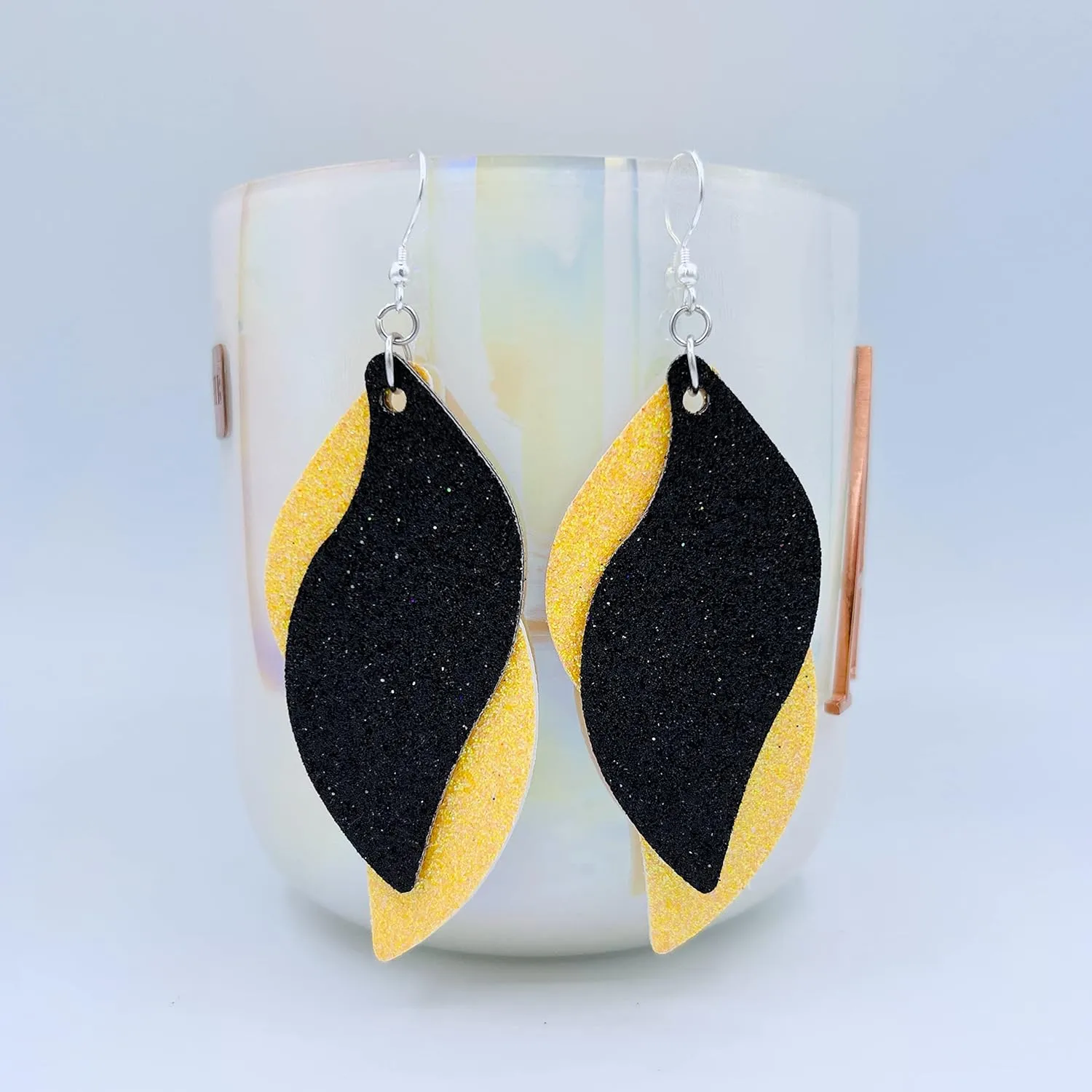 Red & Black Earrings for Women - Green & Gold Earrings - Cheer Jewelry - Baseball, Football