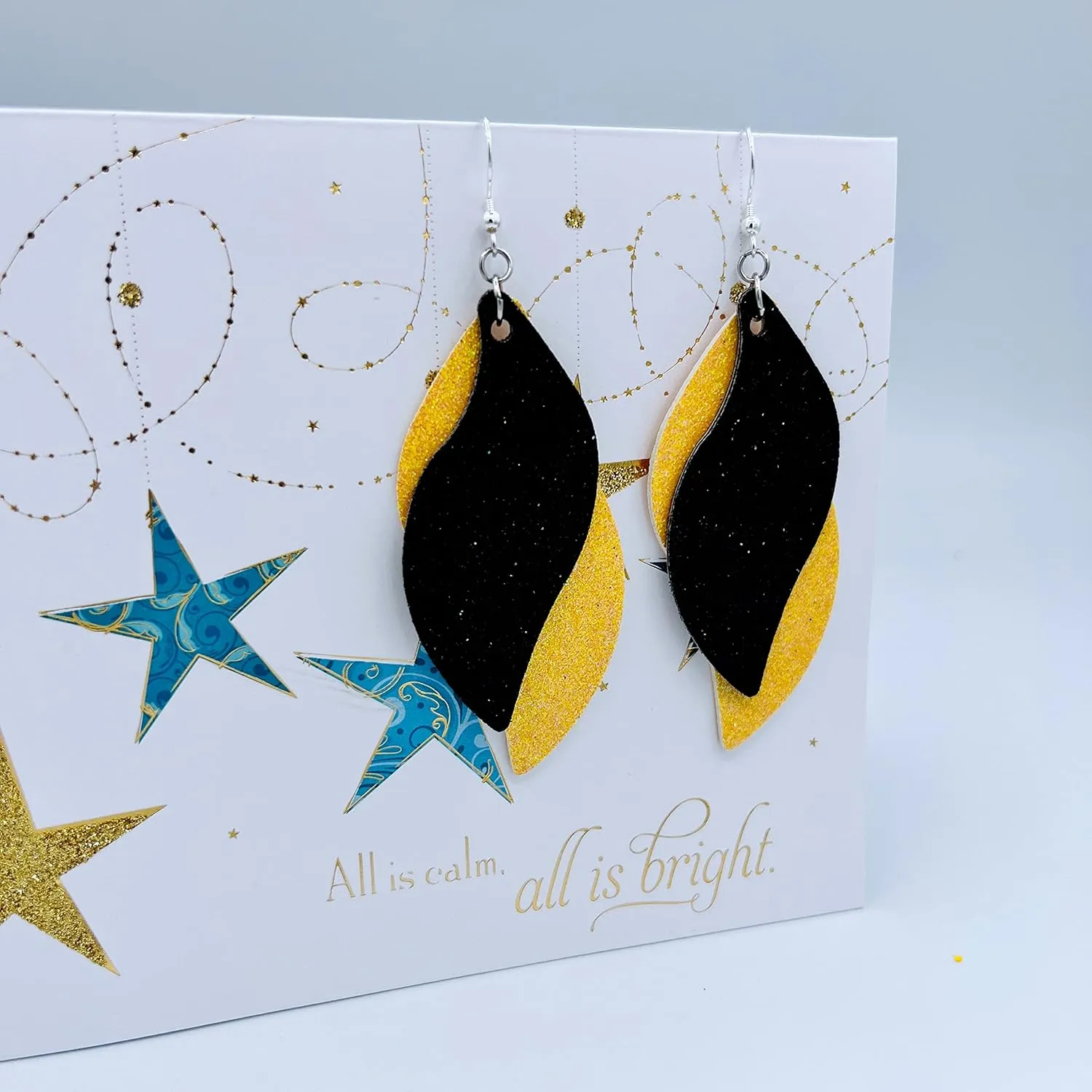 Red & Black Earrings for Women - Green & Gold Earrings - Cheer Jewelry - Baseball, Football