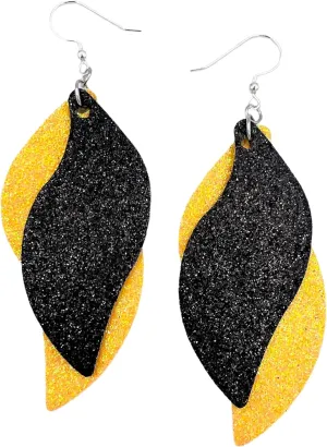Red & Black Earrings for Women - Green & Gold Earrings - Cheer Jewelry - Baseball, Football