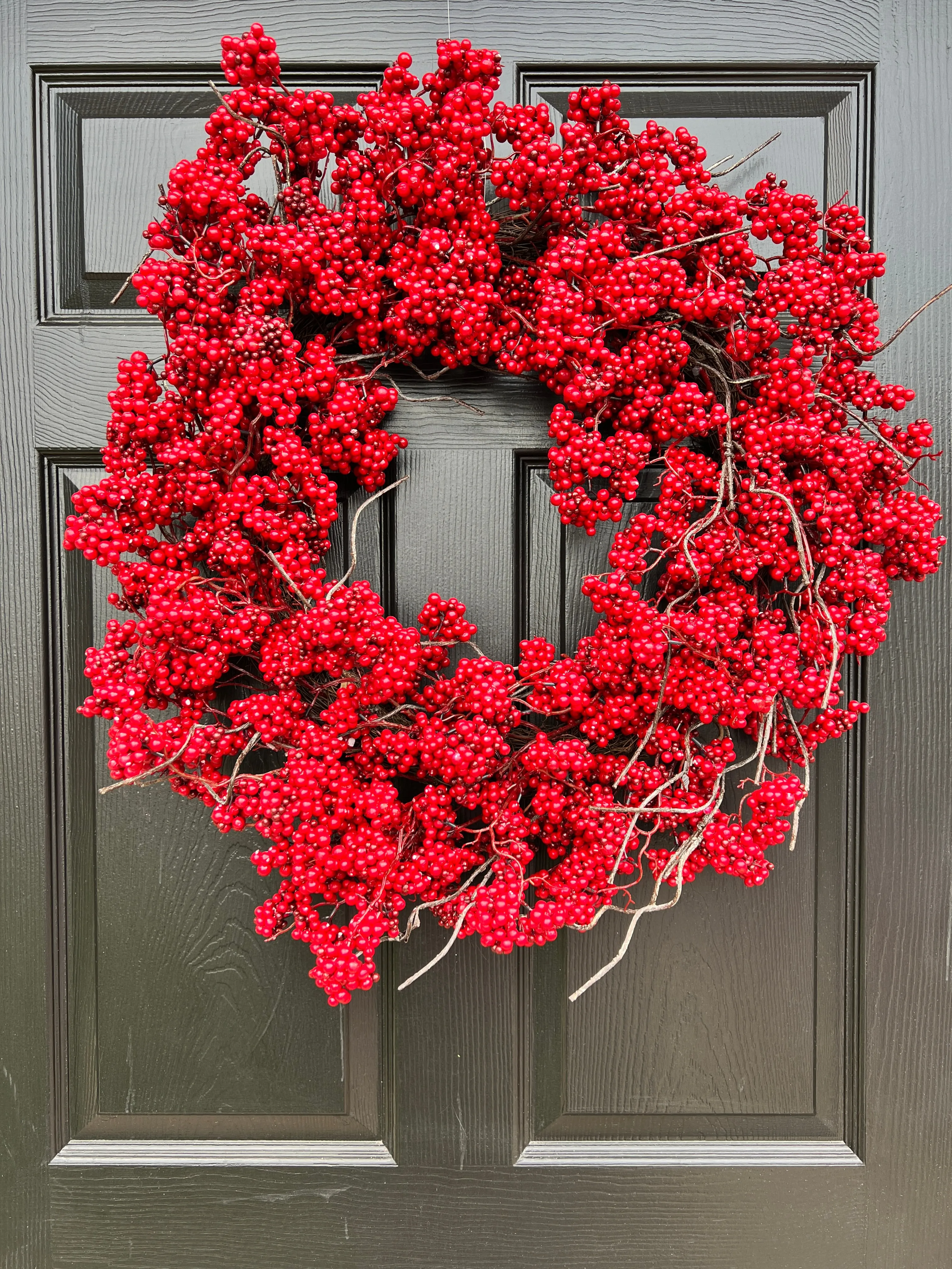 Red berry wreath 29”