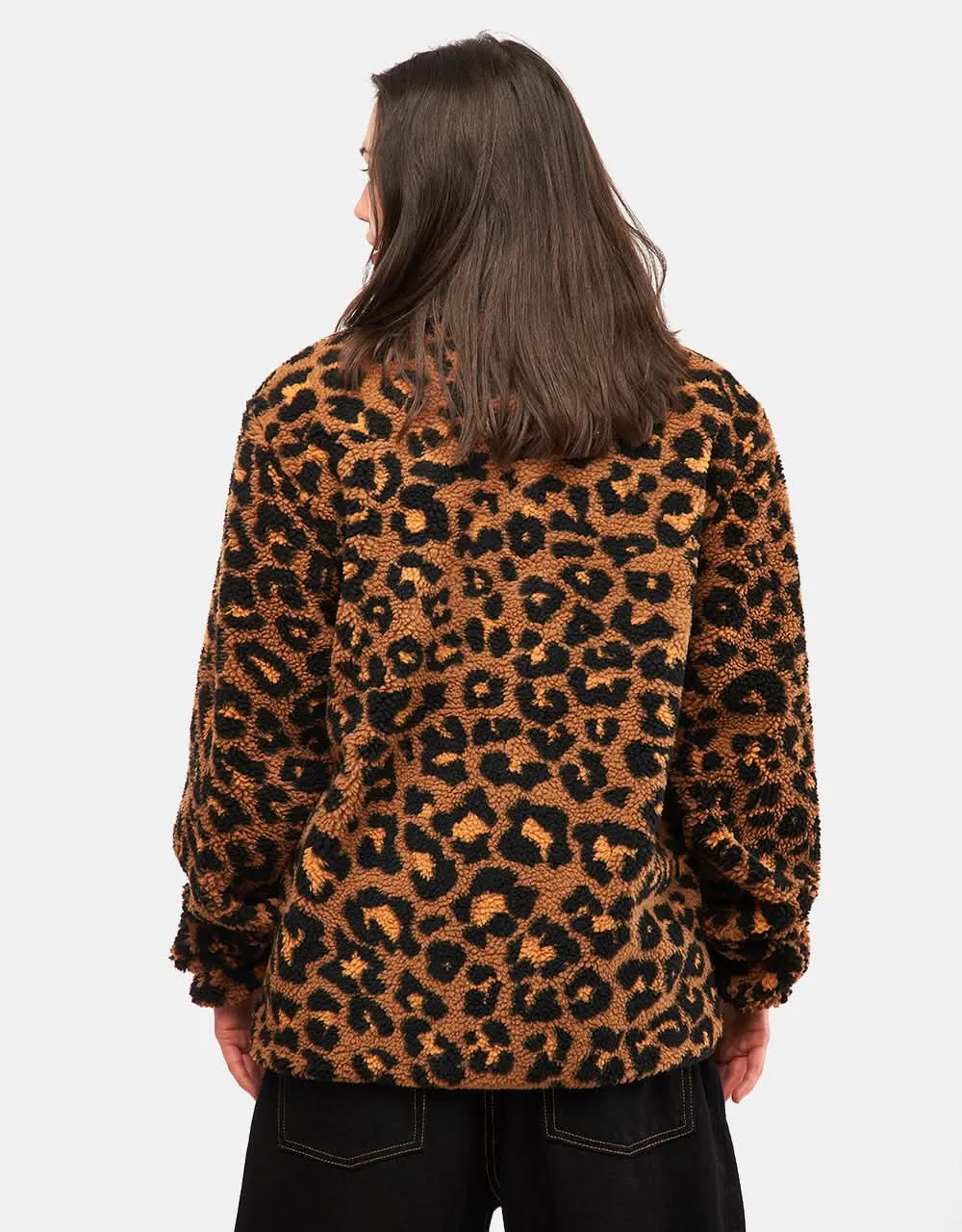 Route One Sharwa Pocket Fleece - Leopard