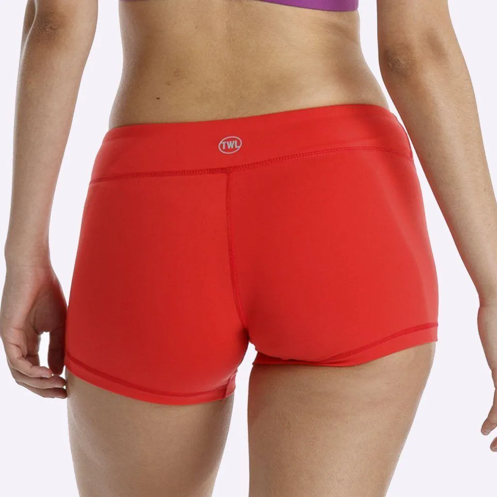 The WOD Life - Women's Balance Shorts - Poppy Red
