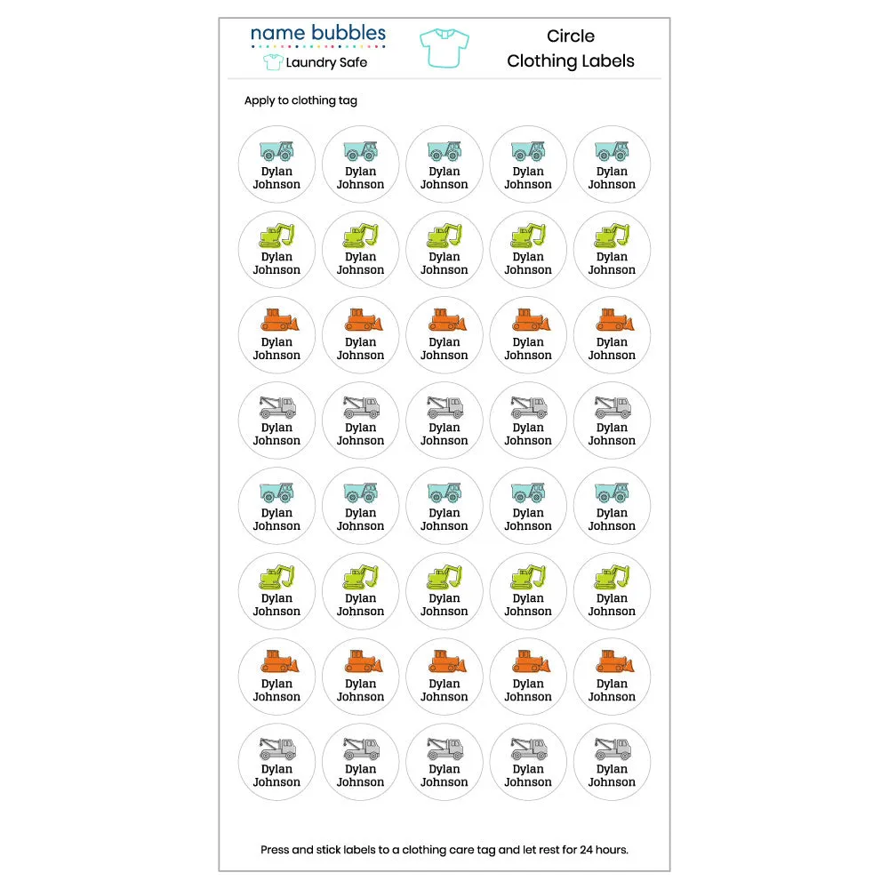 Truck Clothing Labels