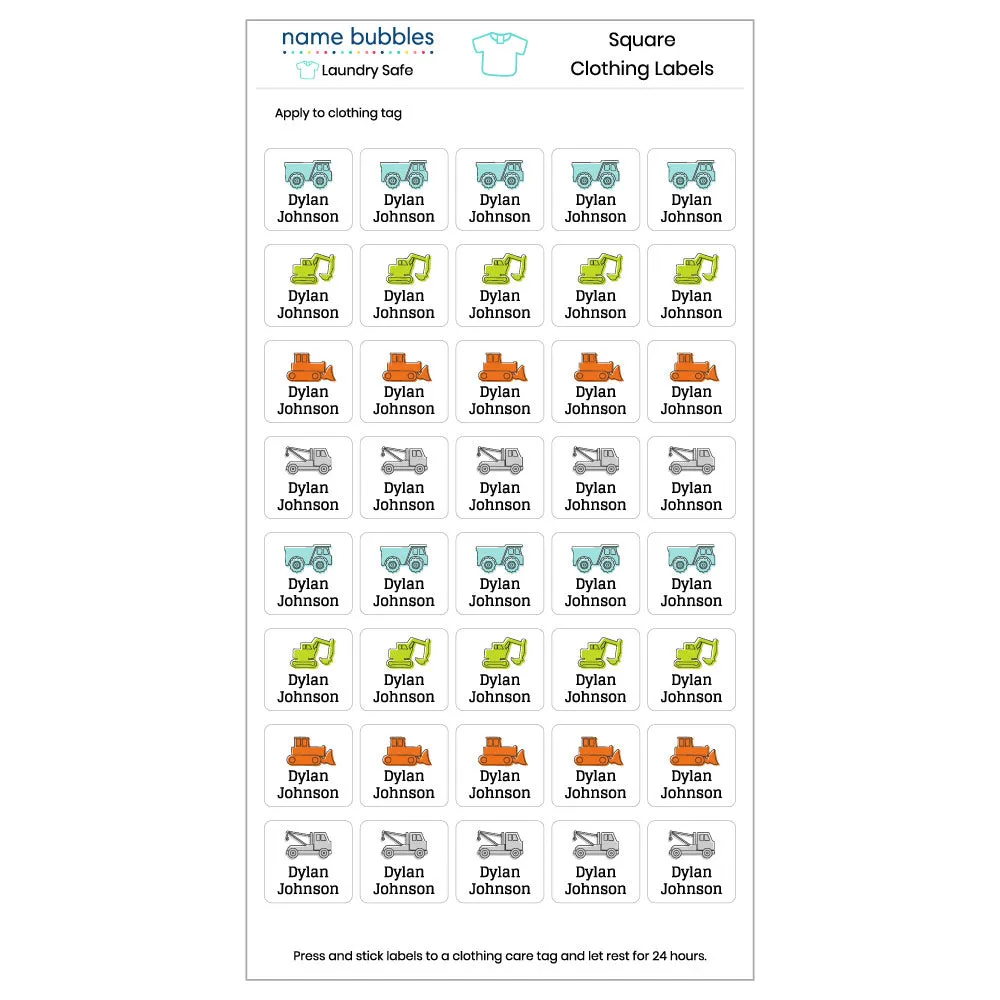 Truck Clothing Labels