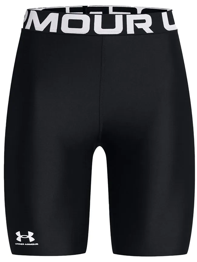 Under Armour Womens Heatgear 8" Shorts Black White
