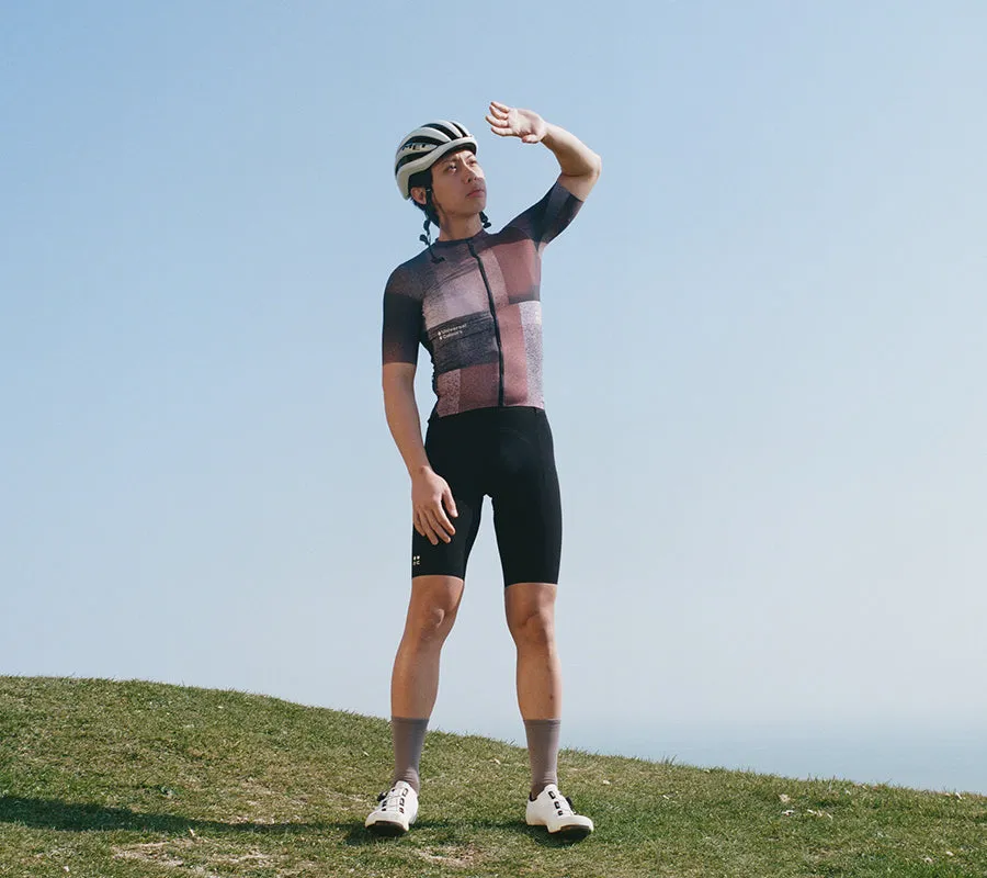Universal Colours Spectrum Print Short Sleeve Jersey - Cubic Brown