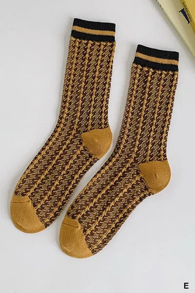 Vintage Style Floral Design Socks (5 Styles)