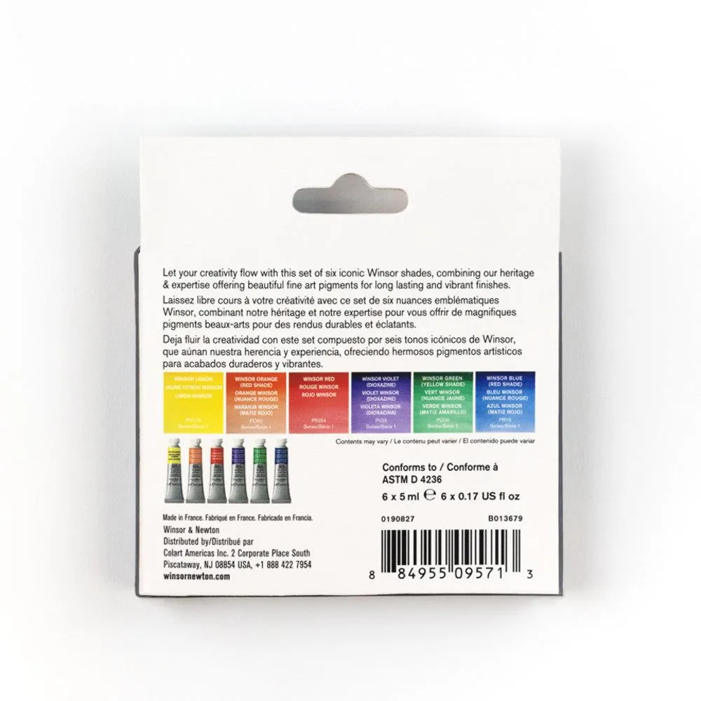 Winsor & Newton Professional Watercolour 6x5ml Winsor Colours Set