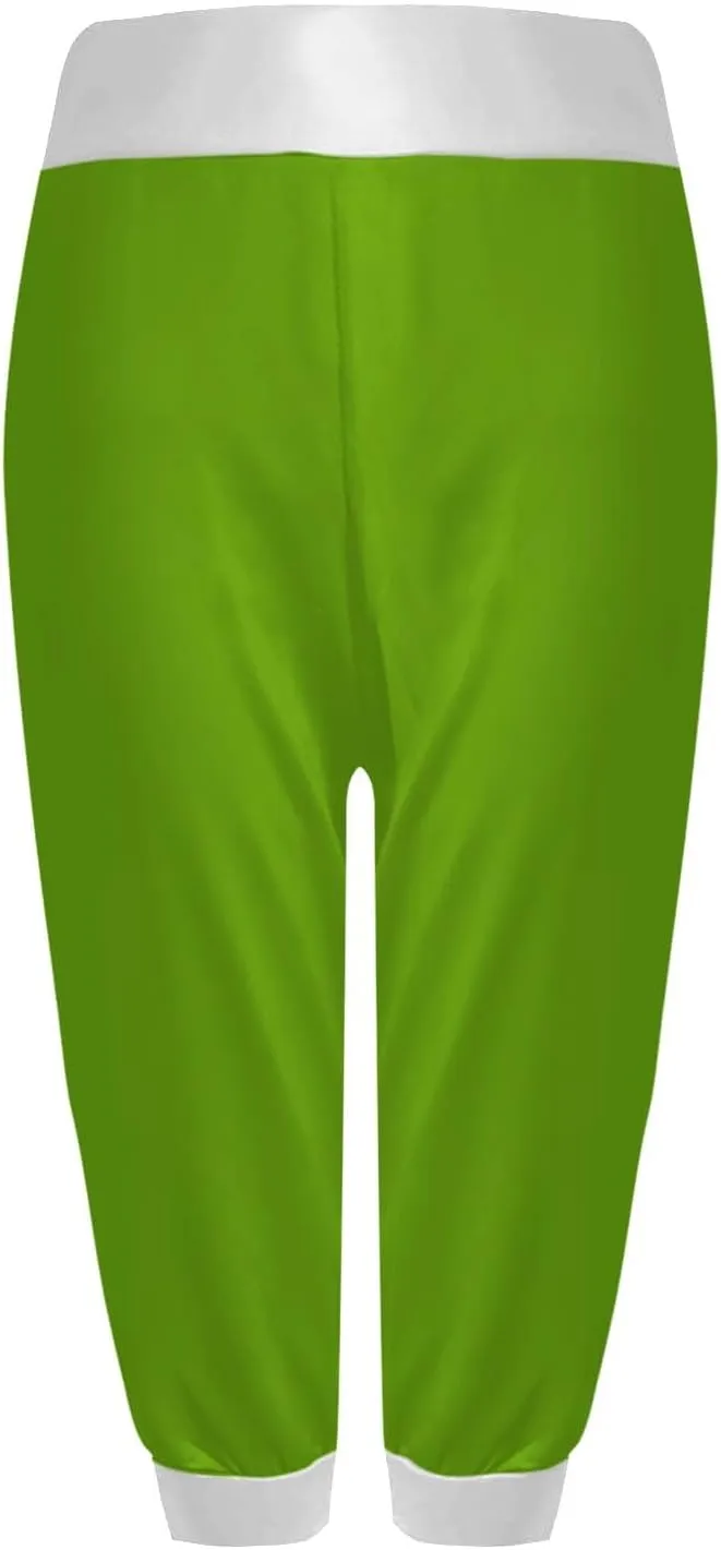 Women's Fashion Capri Pants Gym Workout Exercise Fitness Sweatpants Stretch Casual Fold-Over Hem Capri Sports Legging