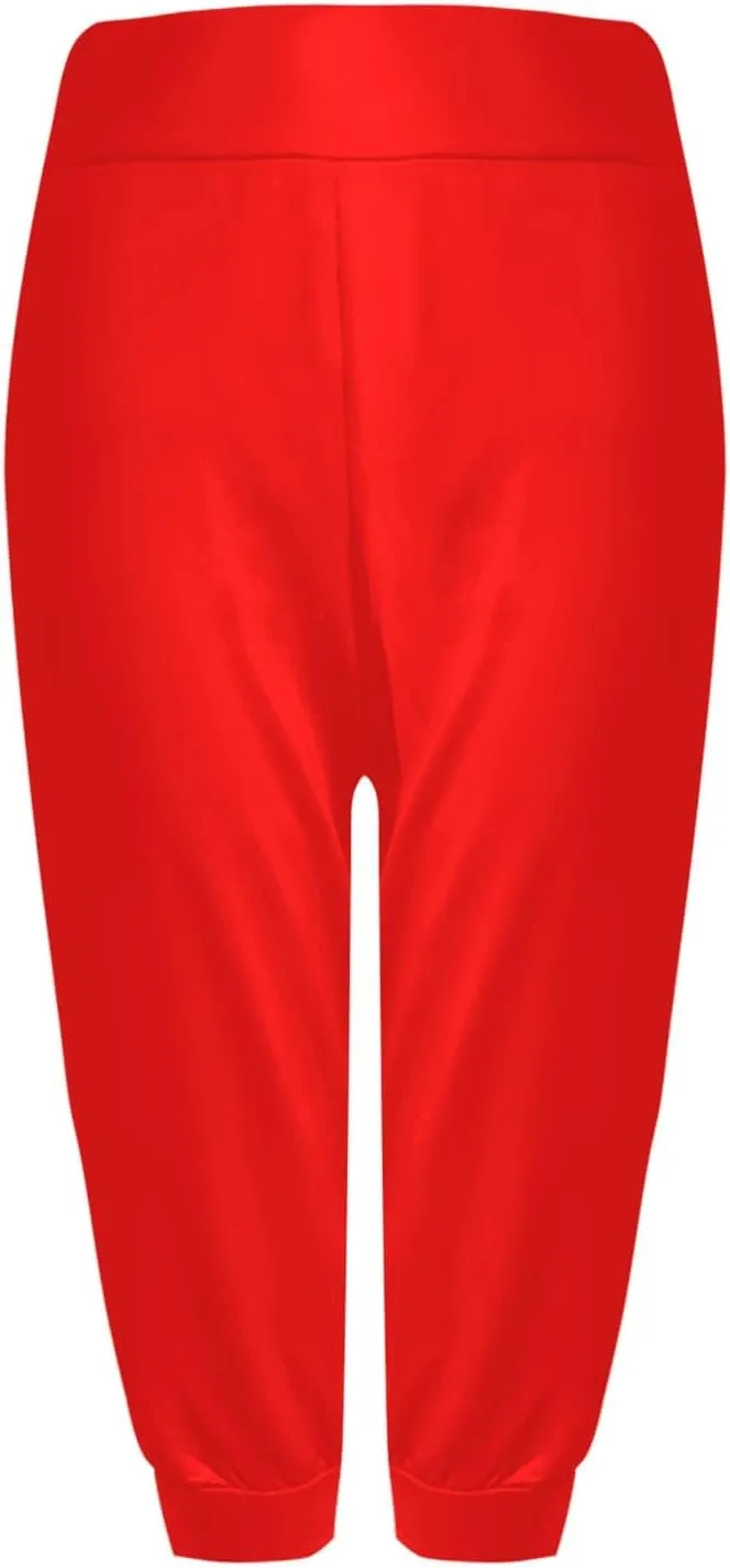 Women's Fashion Capri Pants Gym Workout Exercise Fitness Sweatpants Stretch Casual Fold-Over Hem Capri Sports Legging