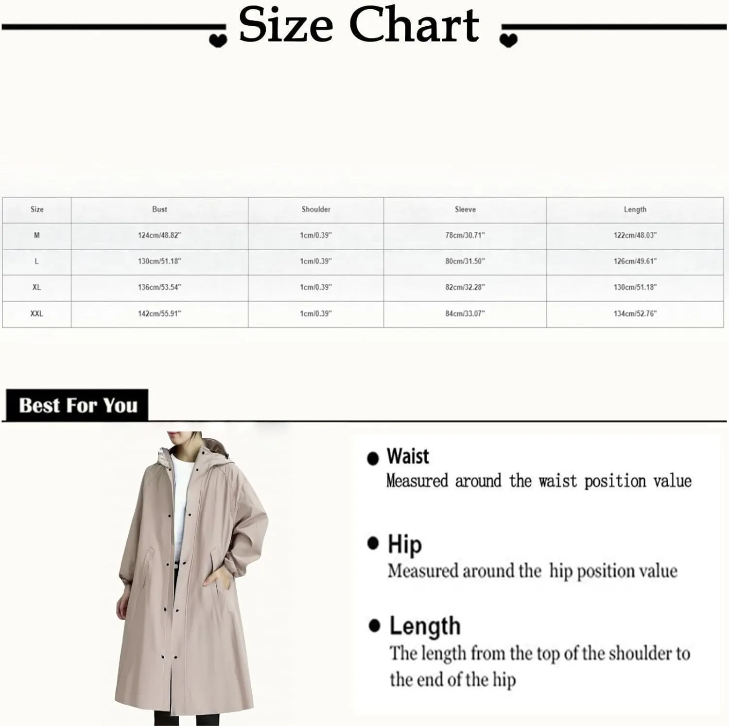 Womens Waterproof Trench Coats with Hood Windproof Rain Windbreaker Long Jackets Ligthweight Cycling Button Outerwear